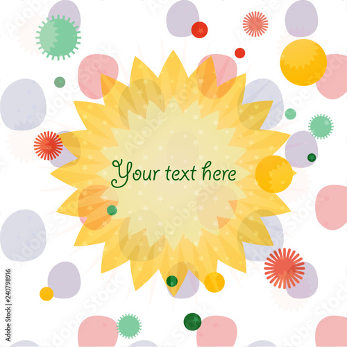 pretty frame with sun