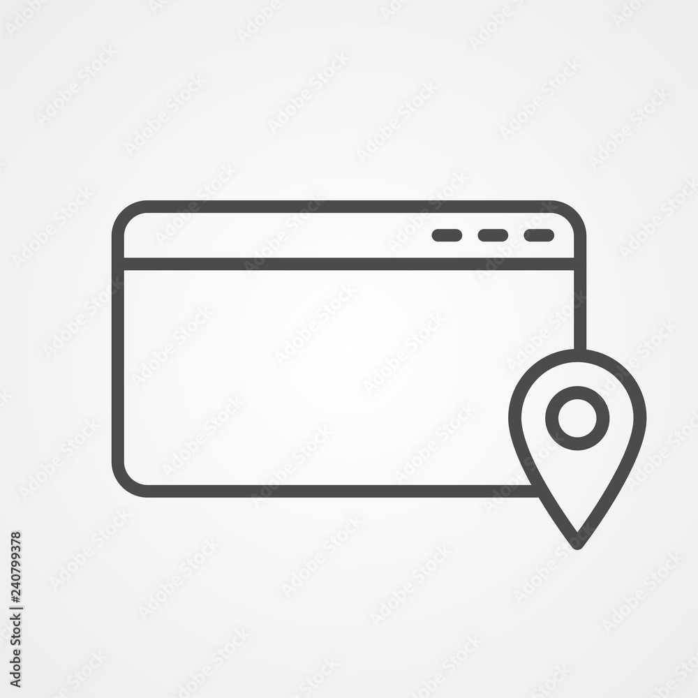 Website icon vector, outline flat sign, solid pictogram isolated on white. Symbol, logo illustration. Website icon vector, outline flat sign, solid pictogram isolated on white. Symbol, logo illustration.
