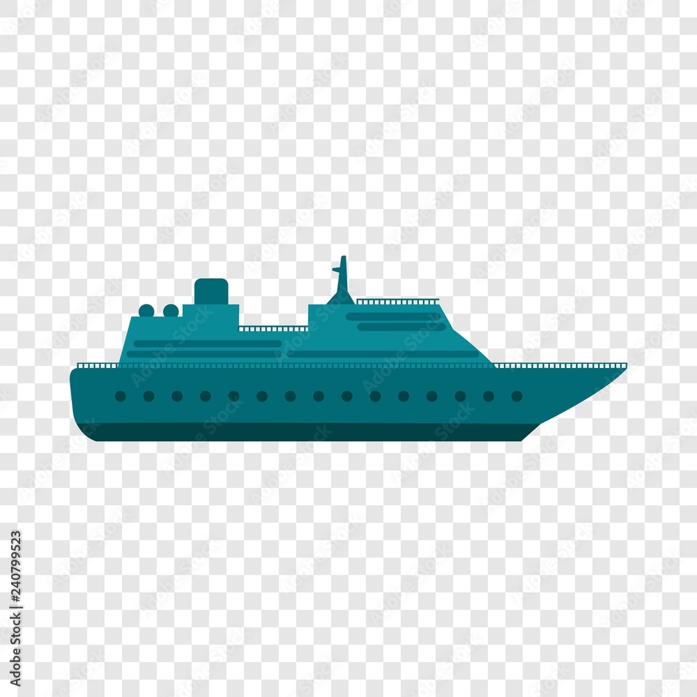 Sea ship icon. Flat illustration of sea ship vector icon for web design