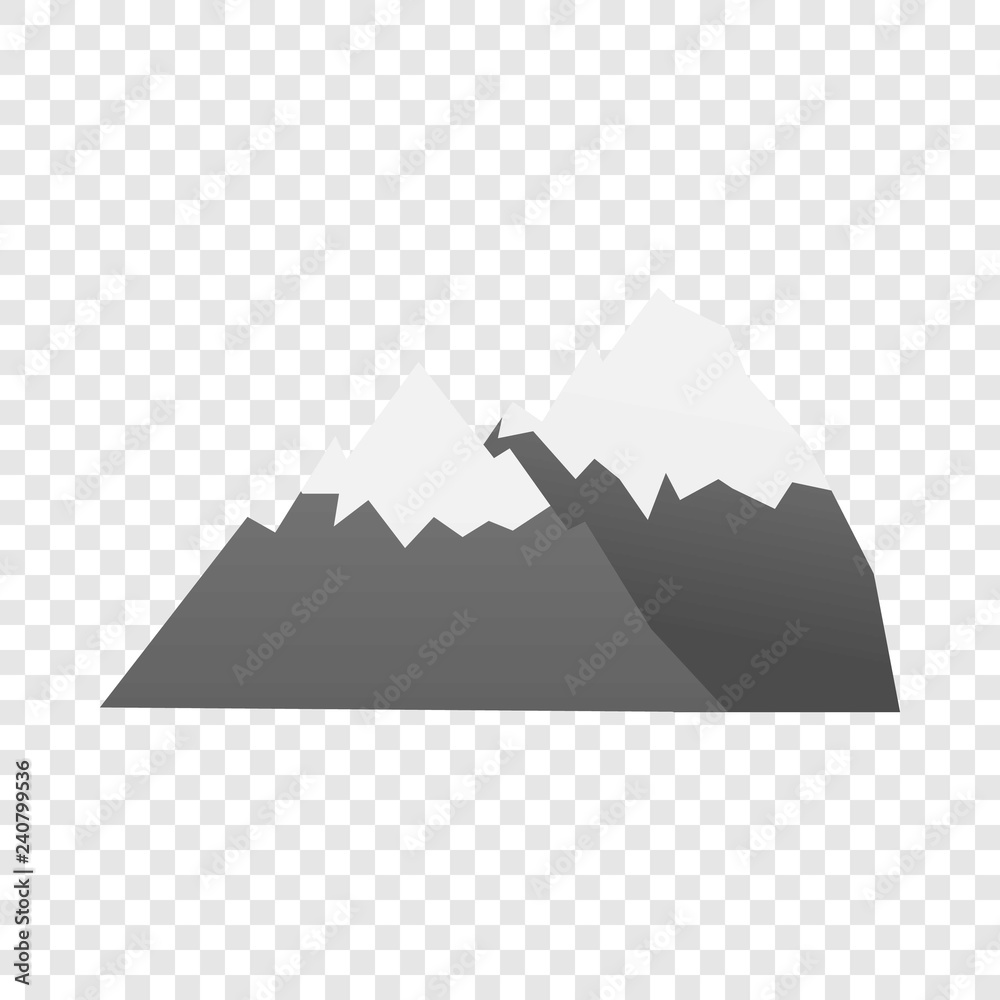Hiking mountain icon. Cartoon of hiking mountain vector icon for web design for web design