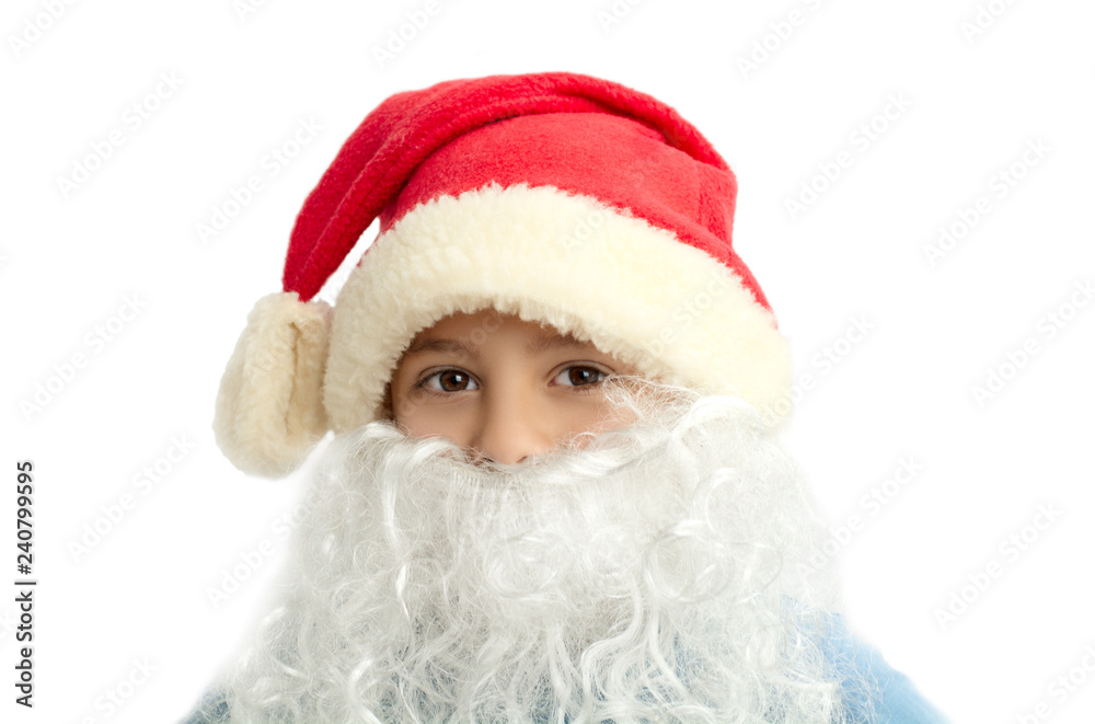 boy in the form of grandfather frost boy in the form of grandfather frost