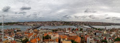 Panoramic view of Istanbul from Galata Tower
