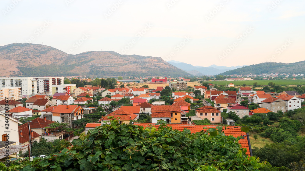 View of Trebinje City in Bosnia and Herzegovina From the Top of the Hill