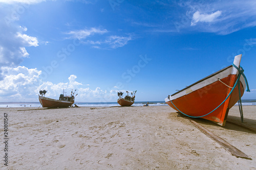 Barcas en Cabo Polonio, Uruguay