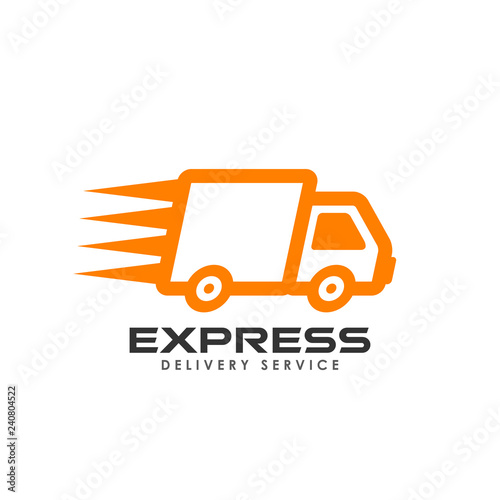 express delivery services logo design. courier logo design template