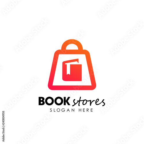 book stores logo design. book shop icon design