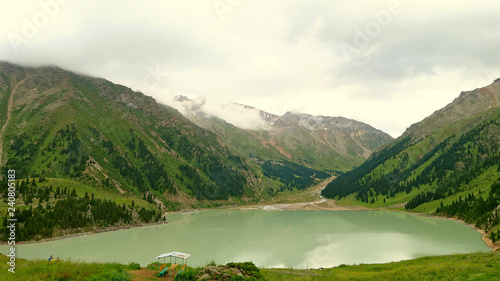 Almaty Lake on Tien Shan Mountain Near Alma Ata in Kazakhstan