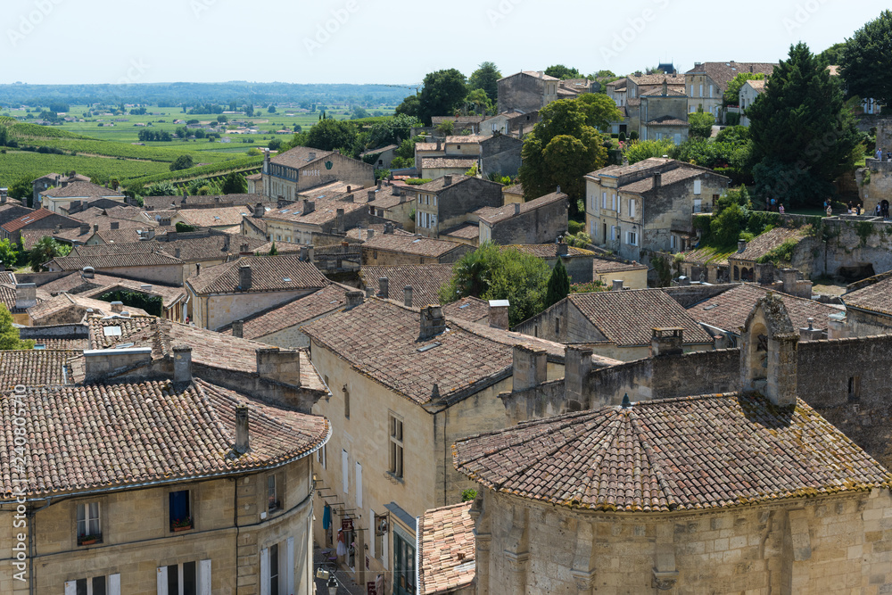 Cityscapes of the French city of Saint-Emilion