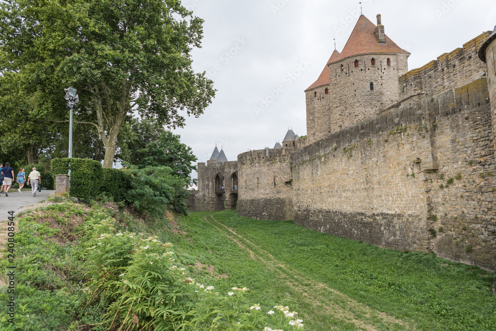 Cityscapes of the French city of Carcassonne