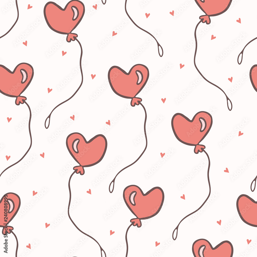 Valentines Day Seamless Pattern Vector Art Icons and Graphics for Free  Download