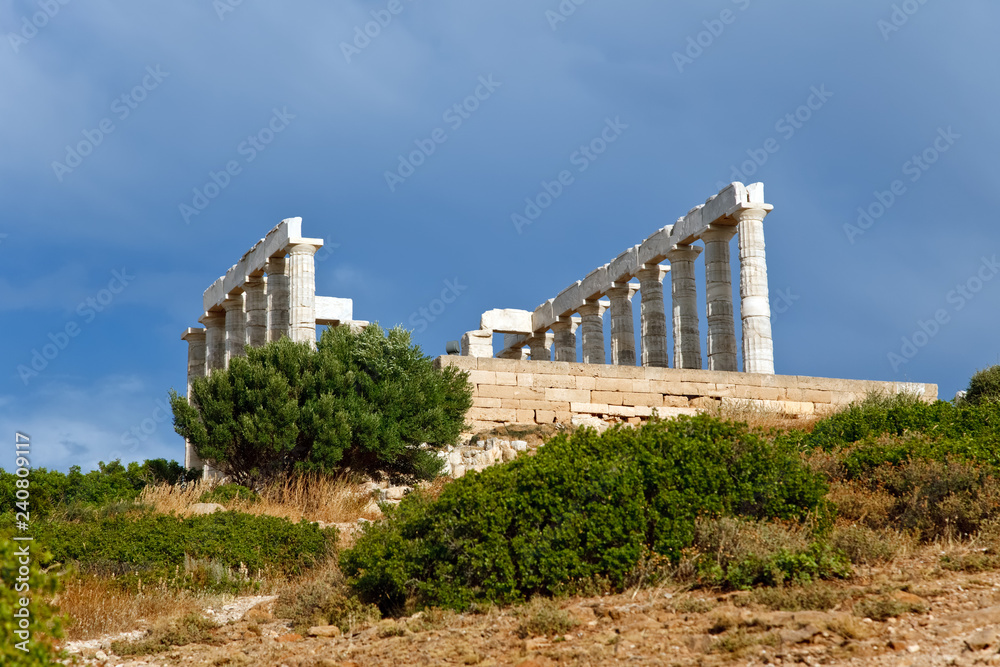 Ruins of Poseidon temple, Cape Sounion, Greece