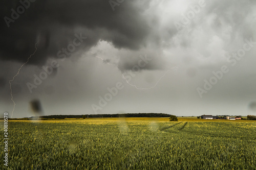 Lightning Strike Over Field © Adam