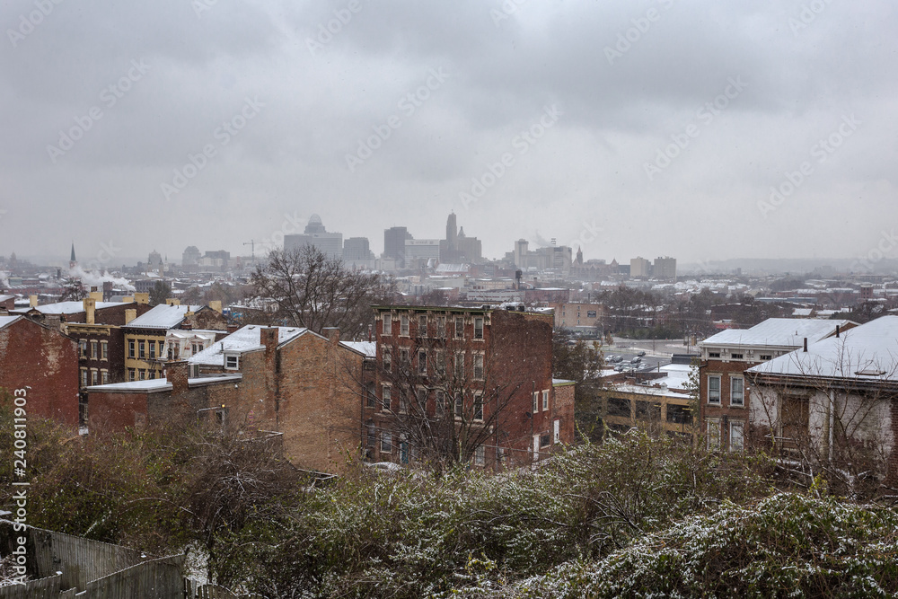 Looking out over the grungy cityscape of Cincinnati Looking out over the grungy cityscape of Cincinnati