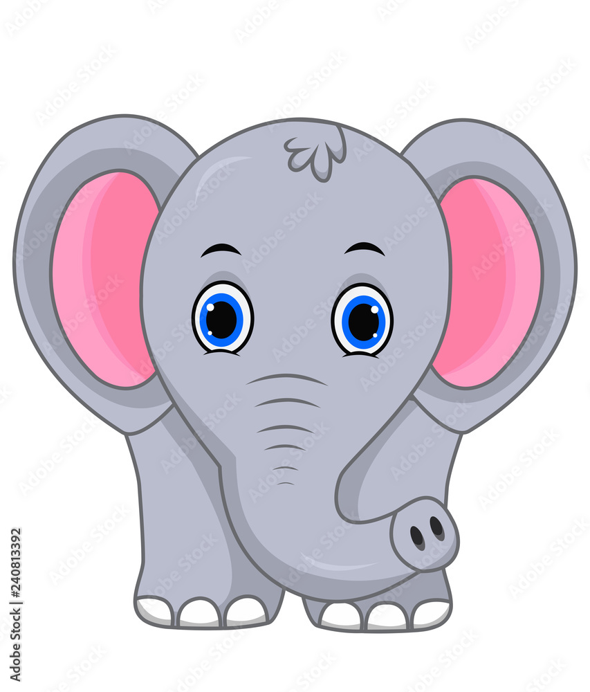 Fototapeta premium Cute elephant cartoon