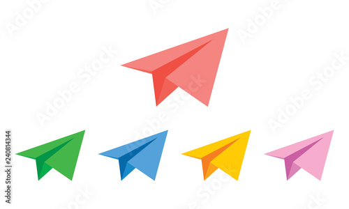 Plane origami logo template