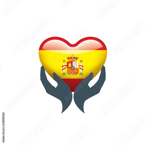 spain flag, vector illustration on a white background