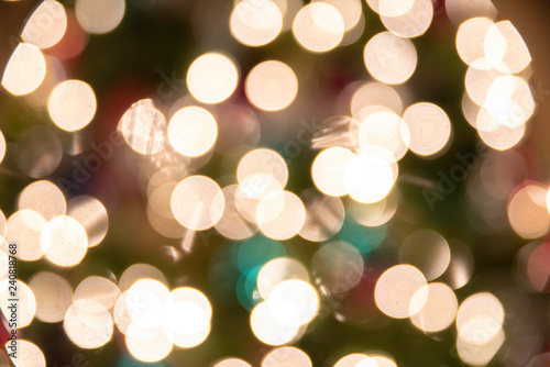 Defocused Christmas tree lights for use as background