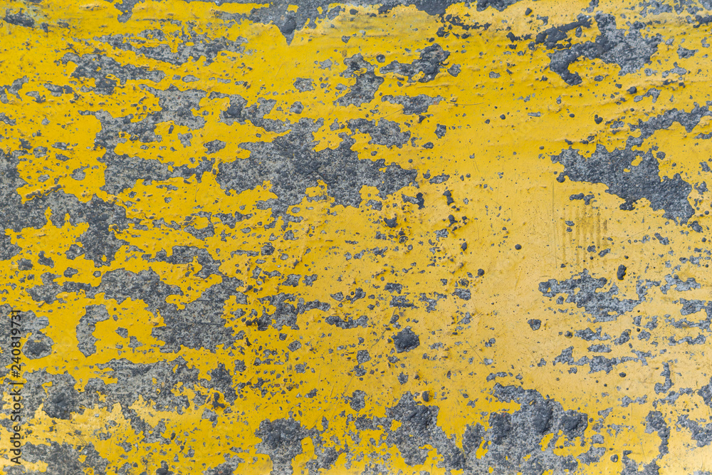 Yellow grunge and gray cement ground Yellow grunge and gray cement ground