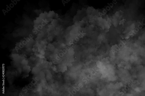Fog or Smoke on black Background 