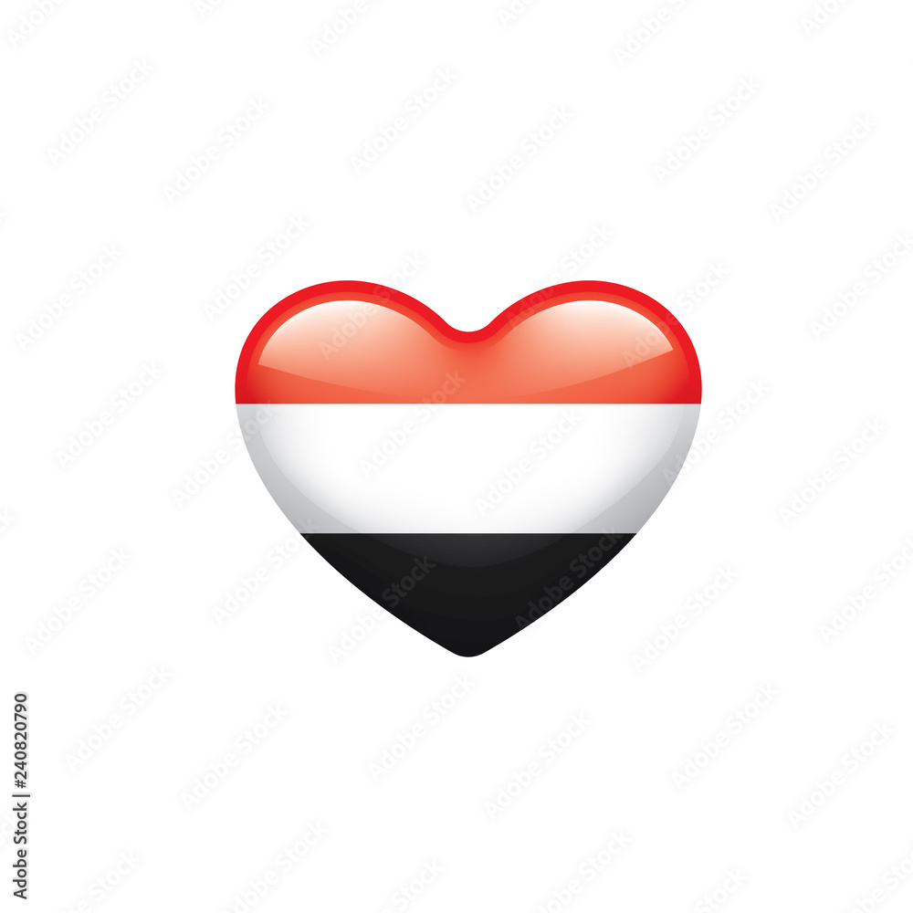 Yemeni flag, vector illustration on a white background. Yemeni flag, vector illustration on a white background.