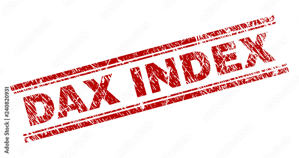 Vecteur Stock DAX INDEX seal print with grunge texture. Red vector ...