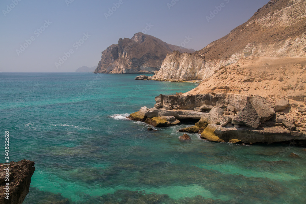 Landscape from the vantage point Al Mughsayl. Oman.