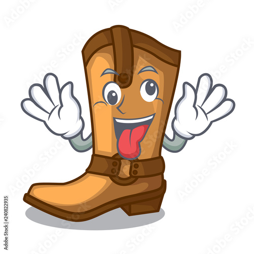 Crazy leather cowboy boots shape cartoon funny