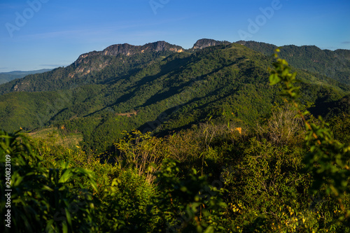 Laotian mountains. View from Nong Khiaw view point.