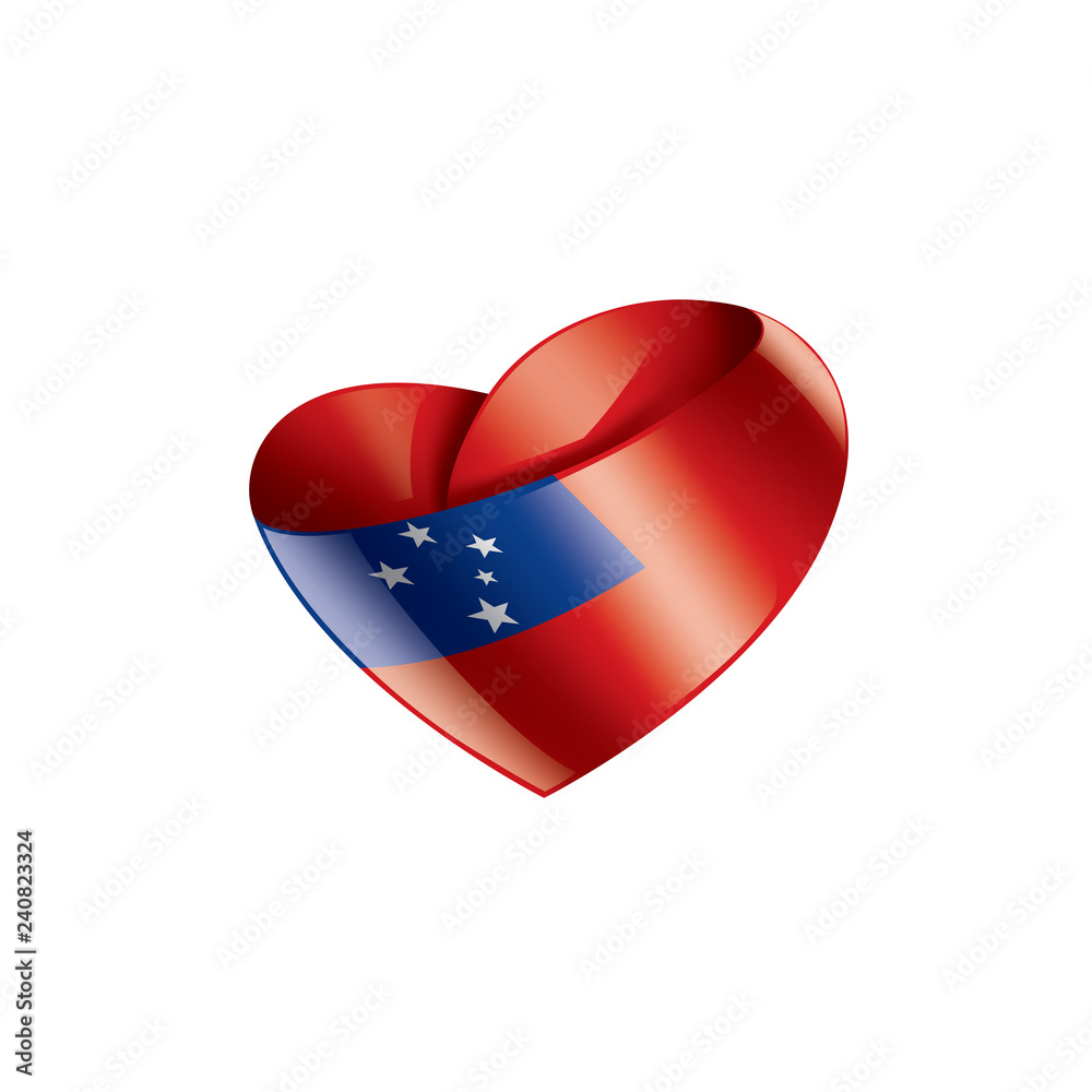 Samoa flag, vector illustration on a white background. Samoa flag, vector illustration on a white background.