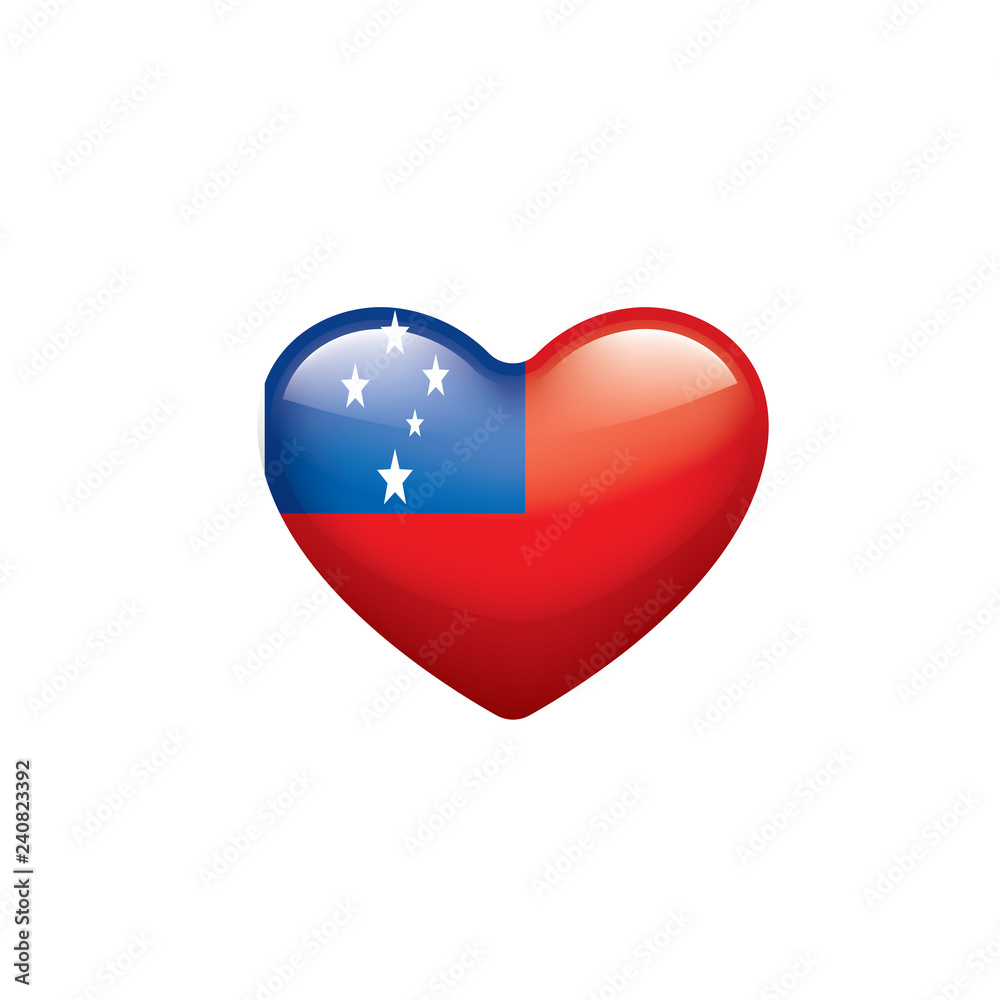 Samoa flag, vector illustration on a white background. Samoa flag, vector illustration on a white background.