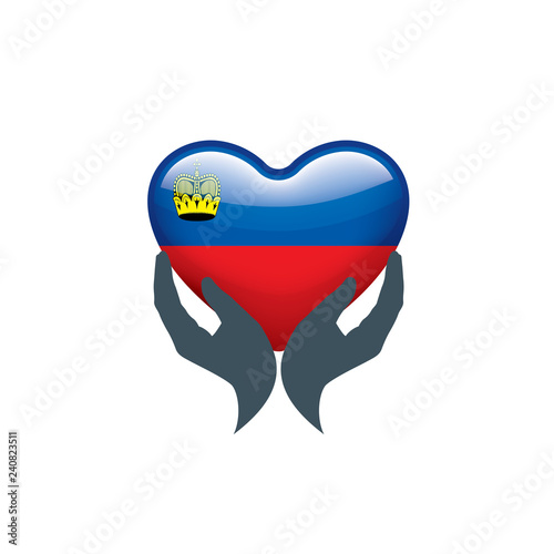 liechtenstein flag, vector illustration on a white background.