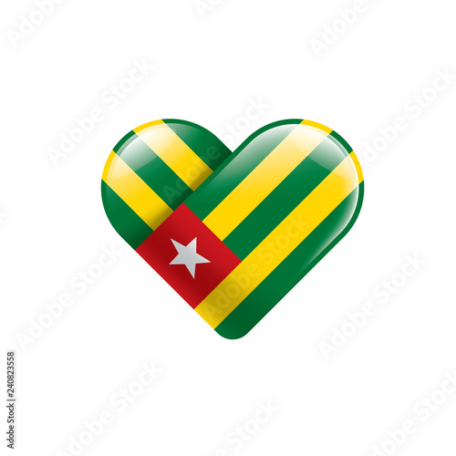 togo flag, vector illustration on a white background.