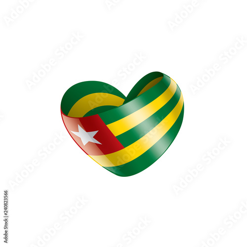 togo flag, vector illustration on a white background.