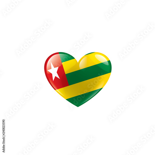togo flag, vector illustration on a white background.