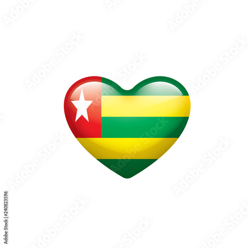 togo flag, vector illustration on a white background.