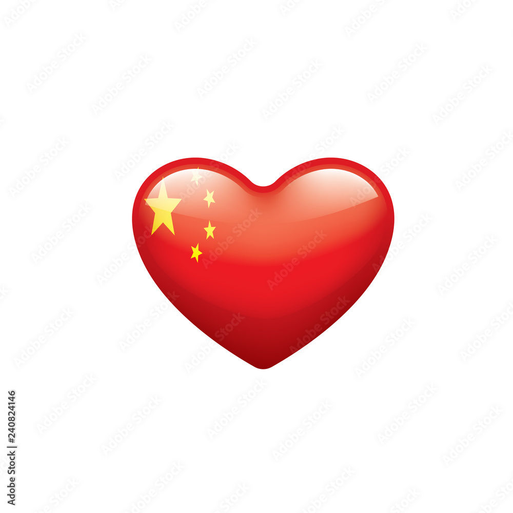 China flag, vector illustration on a white background. China flag, vector illustration on a white background.