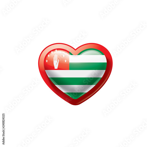 Abkhazia flag, vector illustration on a white background.