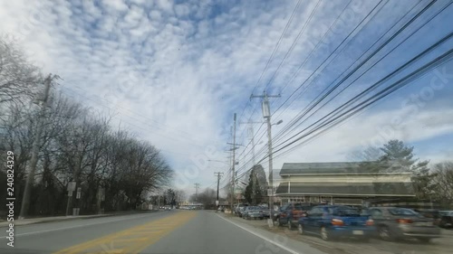 Drivelapse of car moving during the day on Chestnut Hill Philadelphia city timelapse hyperlapse  photo