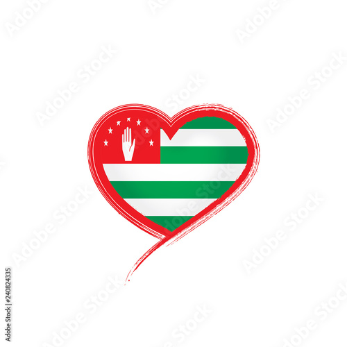 Abkhazia flag, vector illustration on a white background.