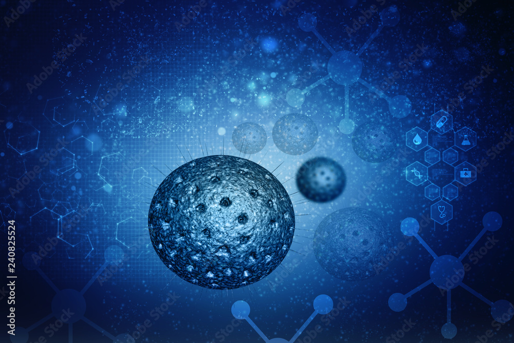 3d rendering Virus bacteria cells background
3d rendering Virus bacteria cells background