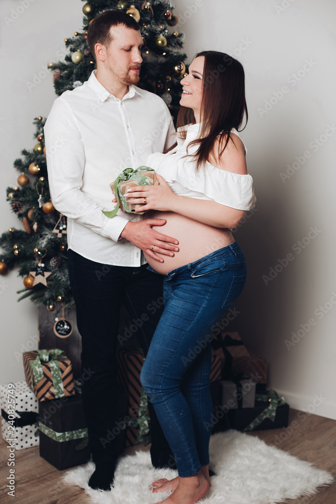 Jingle Belly Christmas Maternity/Man Behind The Bump Couple Design