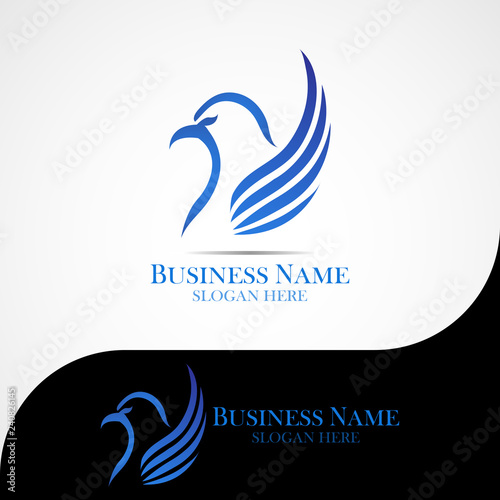 This logo shows a bird. This logo can be used in various businesses, such as travel business or other businesses. Or it can also be used as a company brand or brand and can also be used as an app logo