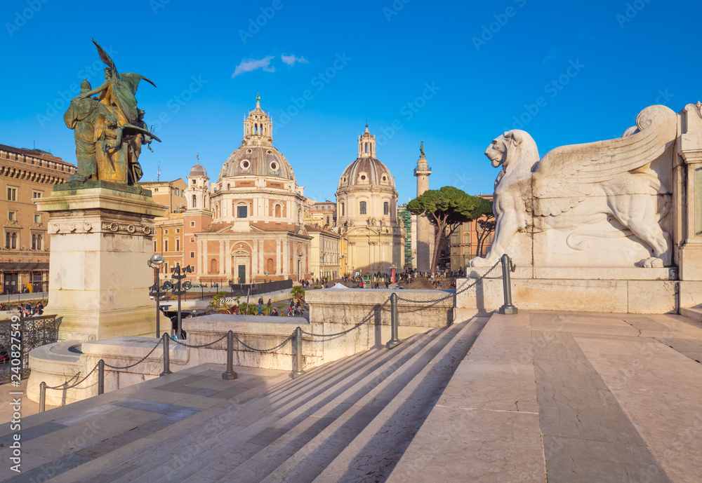 Rome (Italy) - A view of historical center during the Christmas holidays