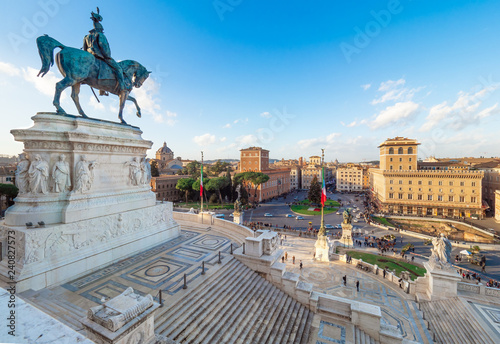 Canvas Print Rome (Italy) - A view of historical center during the Christmas holidays