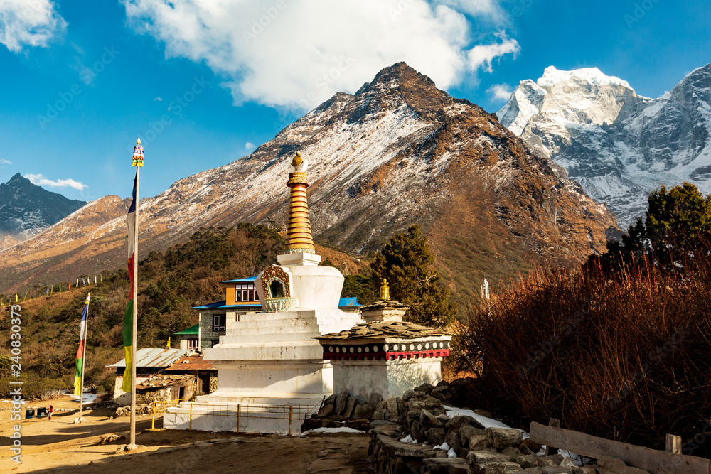 Tengboche Monastery, the best monastery in Khumbu valley. Trek to Everest base camp, Sagarmatha national park, Solukhumbu, Nepal Himalayas