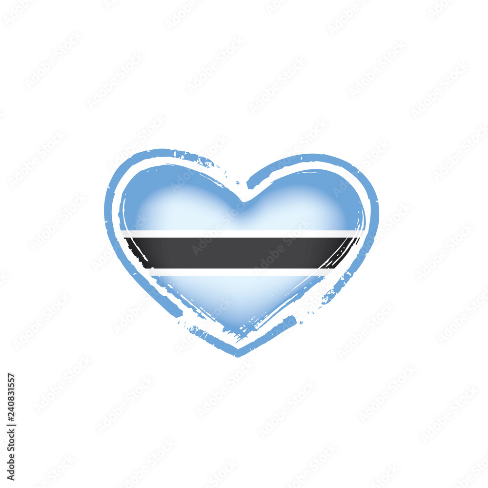 Botswana flag, vector illustration on a white background Botswana flag, vector illustration on a white background