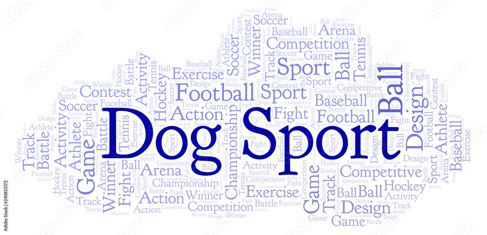 Fototapeta premium Dog Sport word cloud.