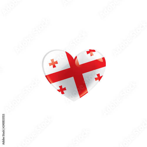 Georgia flag, vector illustration on a white background
