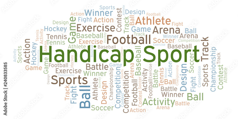 Fototapeta premium Handicap Sport word cloud.
