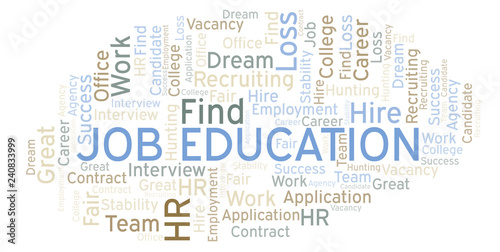 Job Education word cloud.